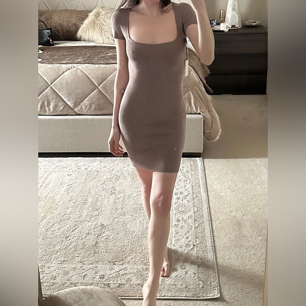 Babaton Emerge Dress Taupe - New!